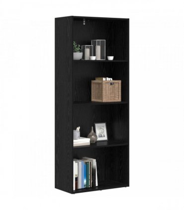 vidaXL Freestanding Bookshelf Black Oak 60 x 30 x 151.5 cm