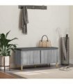 vidaXL Hall Bench with Cushion with Door Grey Sonoma 100 x 38 x 46 cm