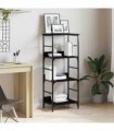 vidaXL Bookshelf Black Oak 50 x 33 x 117.5 cm Engineered Wood