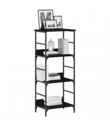 vidaXL Bookshelf Black Oak 50 x 33 x 117.5 cm Engineered Wood