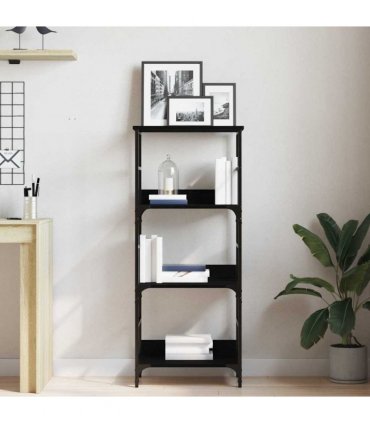 vidaXL Bookshelf Black Oak 50 x 33 x 117.5 cm Engineered Wood