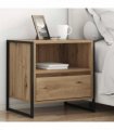 vidaXL Bedside Table with Drawer 2 pcs Artisian Oak 50 x 39.5 x 50 cm