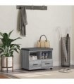 vidaXL Hall Bench with Cushion with Drawer Grey Sonoma 60 x 38 x 46 cm