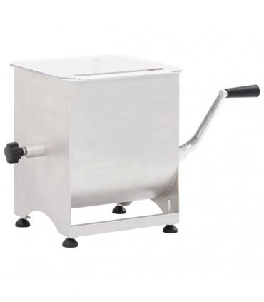 vidaXL Meat Mixer with Gear Box Silver Stainless Steel