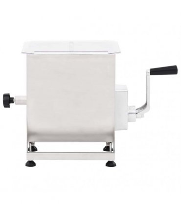 vidaXL Meat Mixer with Gear Box Silver Stainless Steel