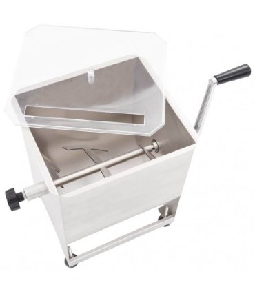 vidaXL Meat Mixer with Gear Box Silver Stainless Steel