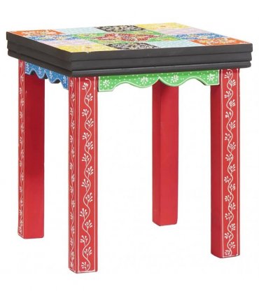 vidaXL Square Table 3 pcs Multicolour