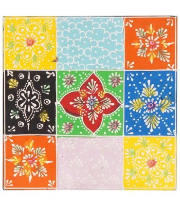 vidaXL Square Table 3 pcs Multicolour