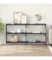 vidaXL Console Table Black Oak 156 x 28 x 80.5 cm Engineered Wood