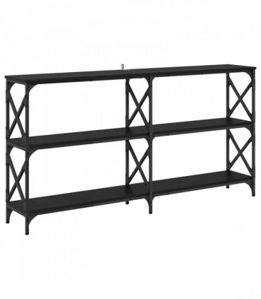 vidaXL Console Table Black Oak 156 x 28 x 80.5 cm Engineered Wood