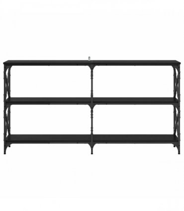 vidaXL Console Table Black Oak 156 x 28 x 80.5 cm Engineered Wood