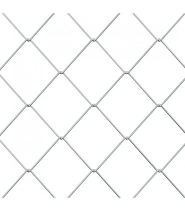 vidaXL Chain Link Fence Galvanised 2 x 10 m Glass