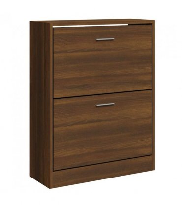 vidaXL Shoe Cabinet Brown Oak 63x24x81 cm Engineered Wood