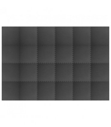 vidaXL Pool Ground Mat 24 pcs Black 8.64 ㎡ EVA Foam
