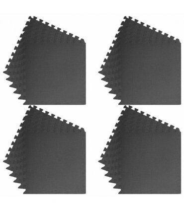 vidaXL Pool Ground Mat 24 pcs Black 8.64 ㎡ EVA Foam