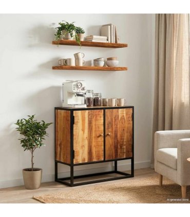 vidaXL TV Cabinet Natural 110 x 30 x 44 cm Solid Acacia Wood