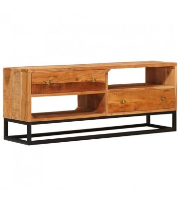 vidaXL TV Cabinet Natural 110 x 30 x 44 cm Solid Acacia Wood