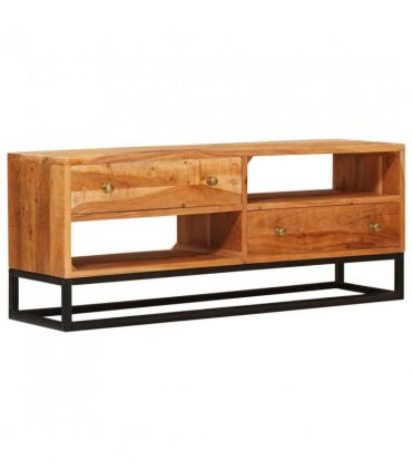 vidaXL TV Cabinet Natural 110 x 30 x 44 cm Solid Acacia Wood