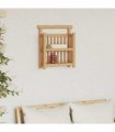 vidaXL Wall Shelf with Shelf Natural 40 x 13 x 44 cm Bamboo