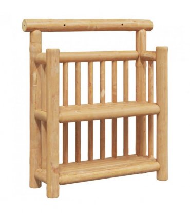vidaXL Wall Shelf with Shelf Natural 40 x 13 x 44 cm Bamboo