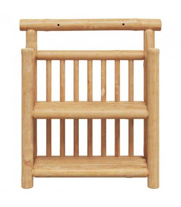 vidaXL Wall Shelf with Shelf Natural 40 x 13 x 44 cm Bamboo