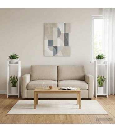 vidaXL Plant Stand 2 pcs White 30 x 30 x 100 cm Engineered Wood