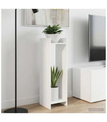 vidaXL Plant Stand 2 pcs White 30 x 30 x 100 cm Engineered Wood