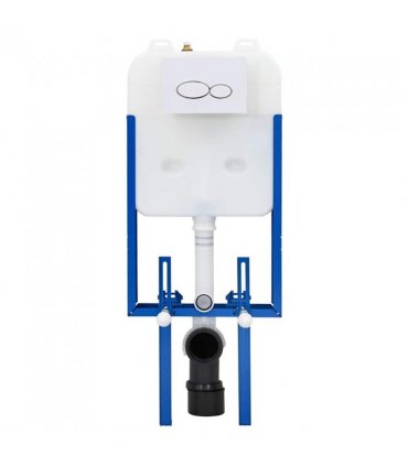 vidaXL Cistern Frame Height Adjustable White 50 x 8 x 131 cm Steel
