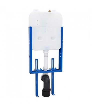 vidaXL Cistern Frame Height Adjustable White 50 x 8 x 131 cm Steel