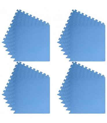 vidaXL Pool Ground Mat 24 pcs Blue 8.64 ㎡ EVA Foam