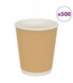 vidaXL Paper Coffee Cups 500 pcs 8oz 200ml Brown