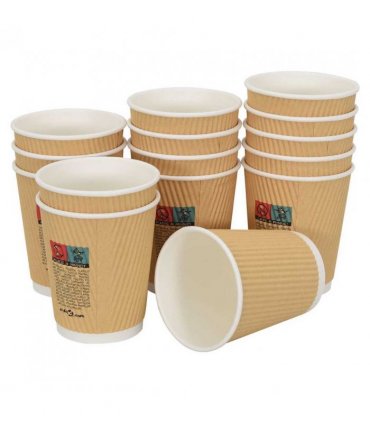 vidaXL Paper Coffee Cups 500 pcs 8oz 200ml Brown