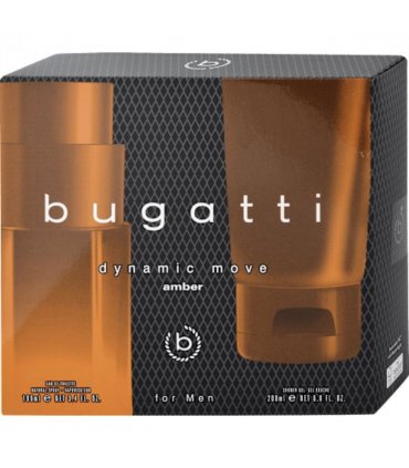 Bugatti Dynamic Move Amber For Men Gift Set (Eau De Toilette Spray 100ml  Shower Gel 200ml)