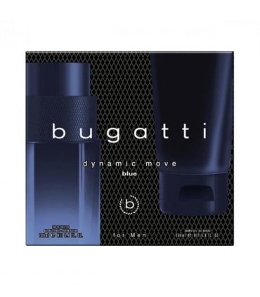 Bugatti Dynamic Move Blue For Men Gift Set (Eau De Toilette Spray 100ml  Shower Gel 200ml) (New)