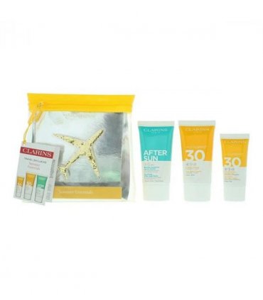 Clarins Essential Suncare Travel Set (Face SPF50 30ml  Body SPF30 75ml  After Sun Balm 75ml)