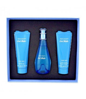 Davidoff Cool Water Gift Set (Eau De Toilette 100ml  Shower Gel 75ml  Body Lotion 75ml)