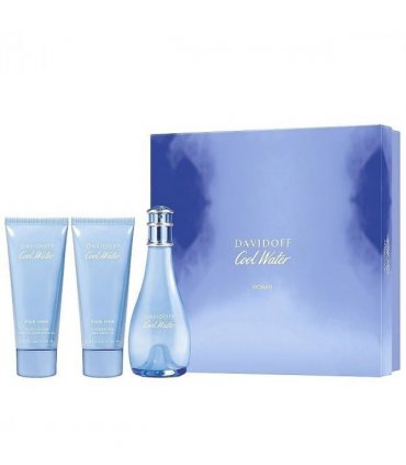 Davidoff Cool Water Gift Set (Eau De Toilette 100ml  Shower Gel 75ml  Body Lotion 75ml)