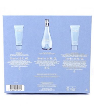 Davidoff Cool Water Gift Set (Eau De Toilette 100ml  Shower Gel 75ml  Body Lotion 75ml)