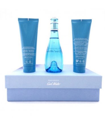 Davidoff Cool Water Gift Set (Eau De Toilette 100ml  Shower Gel 75ml  Body Lotion 75ml)