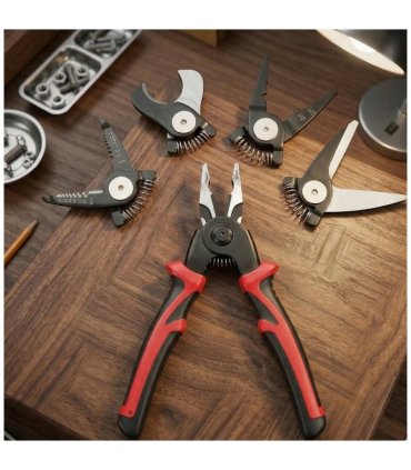 Versatile Plier with 5 Interchangeable Heads