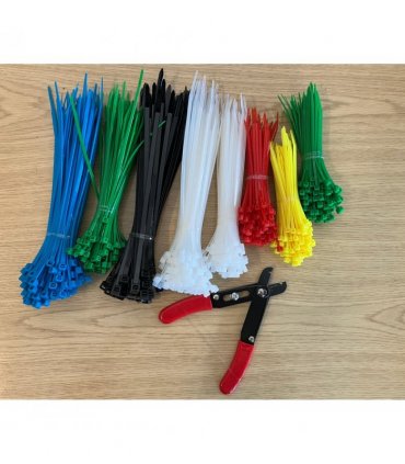800 Durable Cable Ties with Integrated Cutting Tool