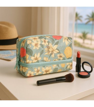 Floral Design Cosmetic Bag