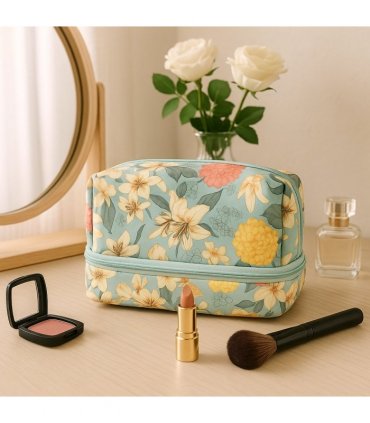Floral Design Cosmetic Bag