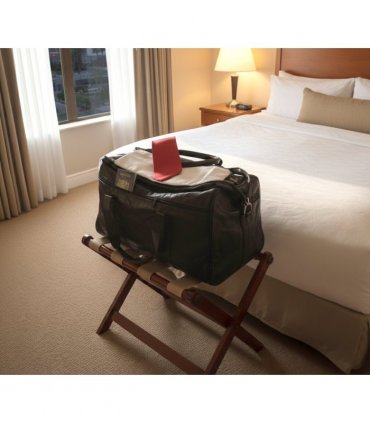 Wide Opening Patchwork Leather Travel Bag