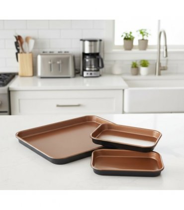 Ceratitanware Oven Trays  Set of 3 A222376