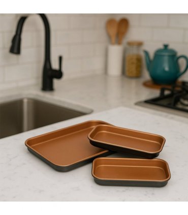 Ceratitanware Oven Trays  Set of 3 A222376