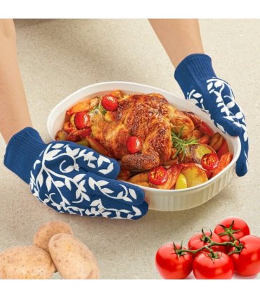 Floral Vine Oven Gloves A252666