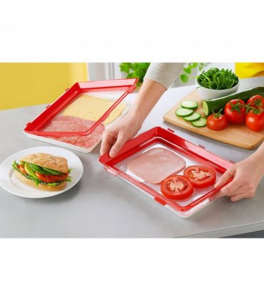 Stretch Lid Food Storage Tray Set of 2 A202178