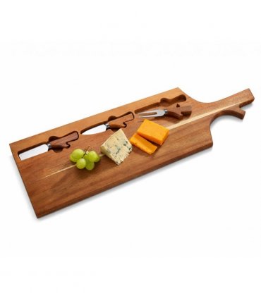 Wooden Cheese Board with Cheese Cutters A242594