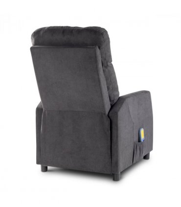 Fabric With 6-Point Massage Heating Function Electric Recliner Black